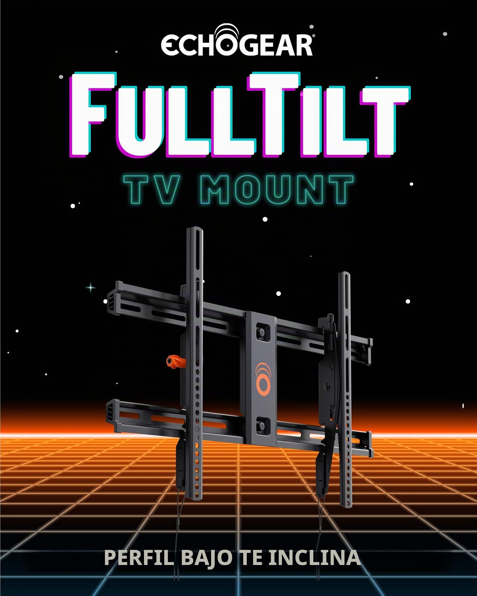ECHOGEAR Soporte de Pared inclinable para TV con diseño de Perfil bajo para televisores de 40 "- 82" - Elimine el deslumbramiento con 10º de inclinación