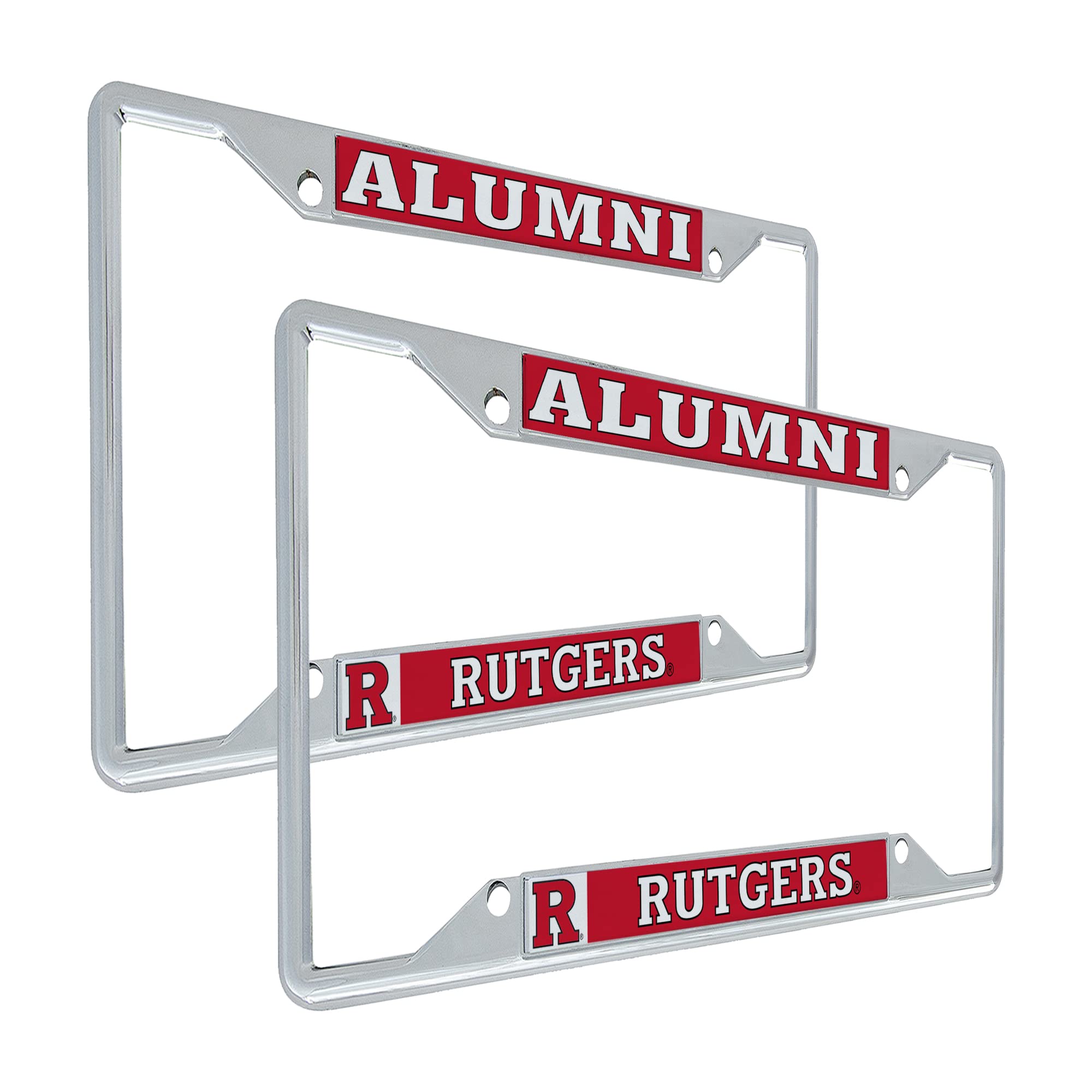 Desert Cactus Rutgers Car Accessories Metal License Plate Frame for Front or Rear of Car (Alumni 2 Pack)