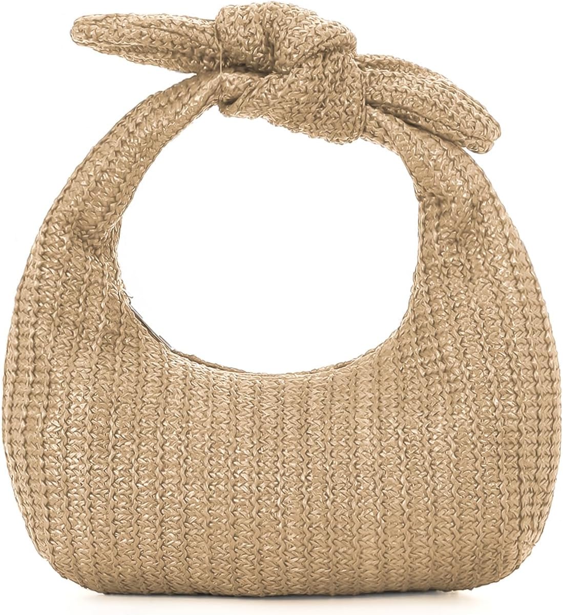 Knotted straw clutch purses for women, perfect for summer beach parties.