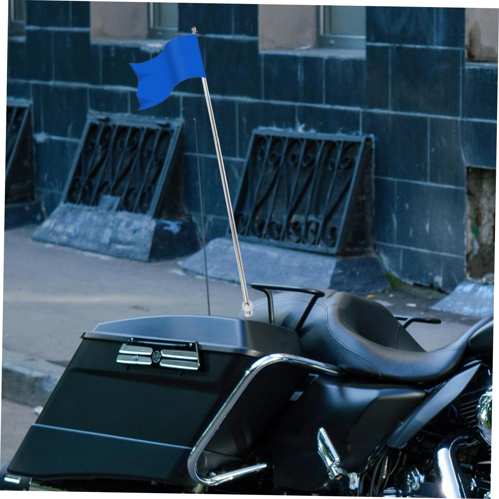 OUNONA Mât Porte-Drapeau Réglable En Métal – Accessoire Drapeau Pour Vélo Route, VTT Ou Moto