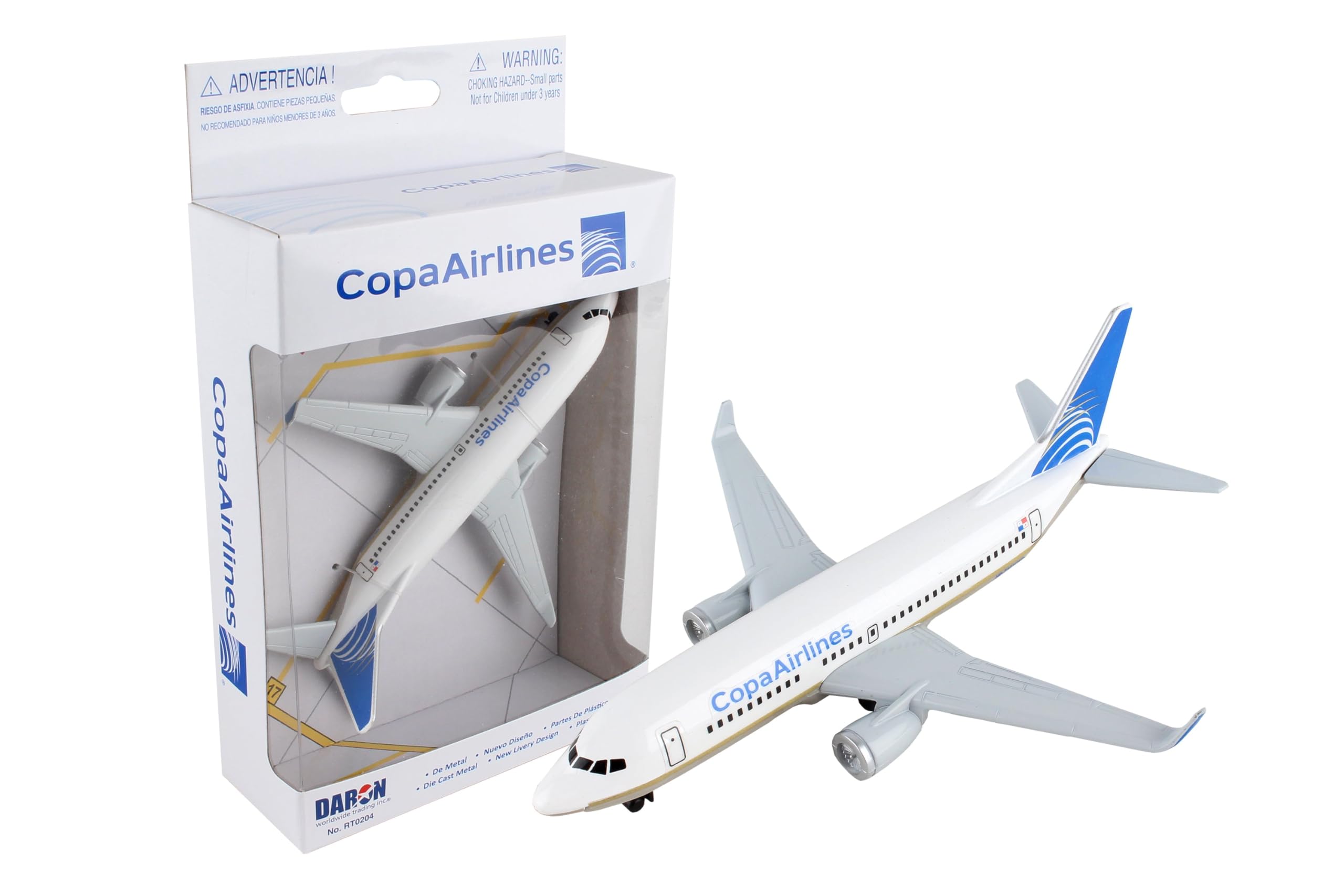 Zabawkowy samolot – Copa Airlines – Odlewany z metalu model samolotu Zabawka z plastikowymi częściami i kółkami dla dzieci w wieku 3+