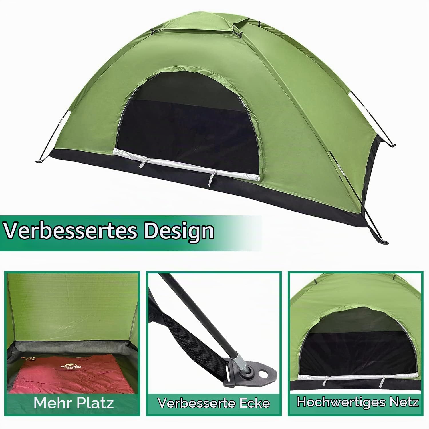 2 mann zelt bikepacking Personen Wasserdicht, Ultraleicht Camping Zelt, Einfaches Einrichten 2 Zelt Kleines Packmaß, Kuppelzelt für Outdoor, Bikepacking, Trekking vorübergehend Inventurrelevant Whistle VAERO ULTEGRA DI2 Material:18 oz