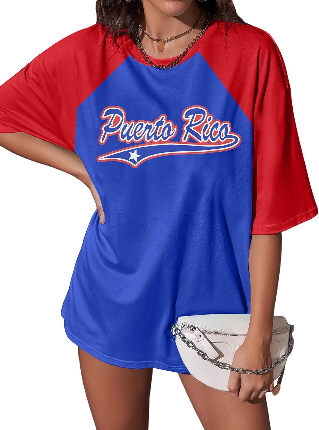 Puerto Rico Shirt Womens Y2k Aesthetic Tops Oversized Boricua Graphic Tees Vintage 90s Short Sleeves Shirts
