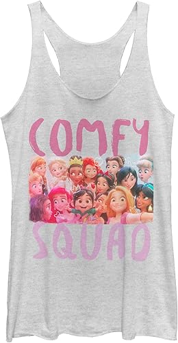 Miniatura 2 de Fifth Sun Wreck-it-Ralph Comfy Squad Selfie Tri-Blend - Camiseta sin mangas con espalda cruzada para mujer