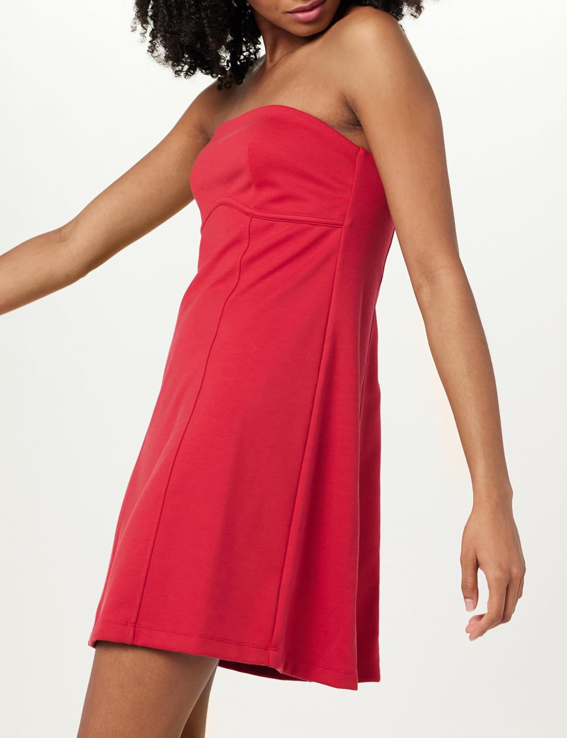 The Drop Womens Vienna Strapless Babydoll Mini Dress - Image 3