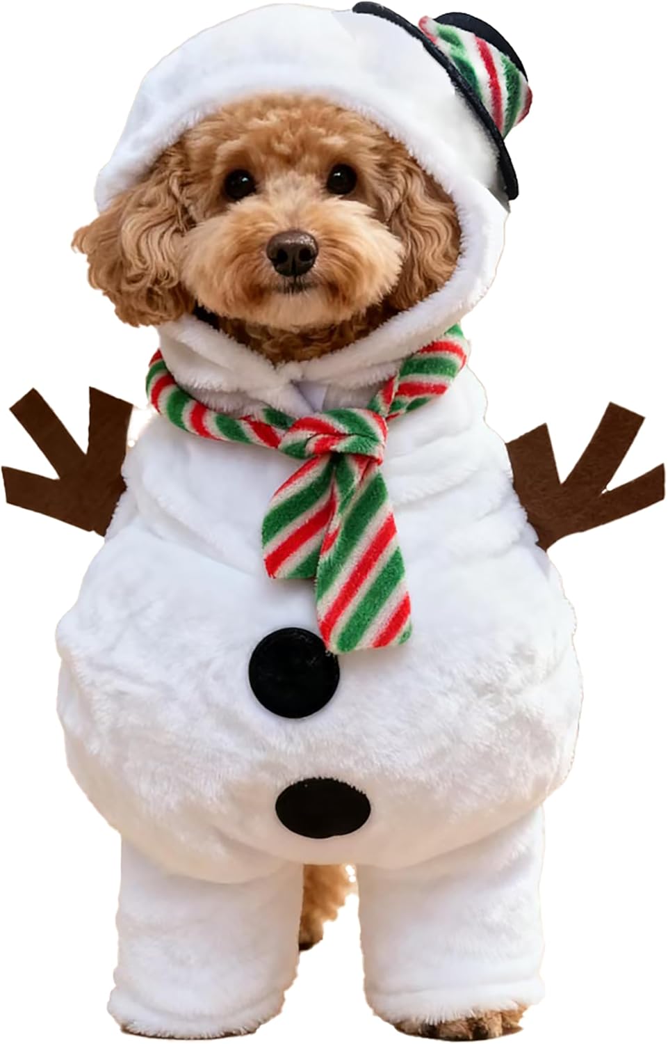 Pet Costume for Small Dogs Cats,Halloween Hoodies Winter Puppy Coat Outfits Funny Pajamas Clothes for Christmas Party,Snowman M Snowman M(Bust: 16.54 inch)