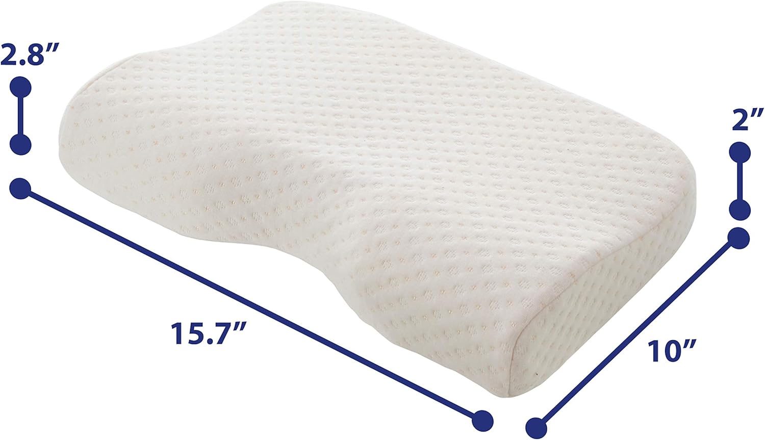 Comfyt Pillow for Sleeping, Contour Memory Foam Pillows, Travel Mini Bed Pillows Small Pillows Camping Side Back Sleepers Cooling Pillow Cotton Pillowcase Removable Washable Cover