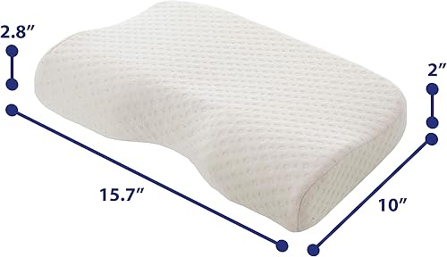 Miniatura 2 de Comfyt Almohada infantil para dormir, almohadas de espuma viscoelástica de contorno para niños, almohadas de cama pequeñas de viaje, almohadas