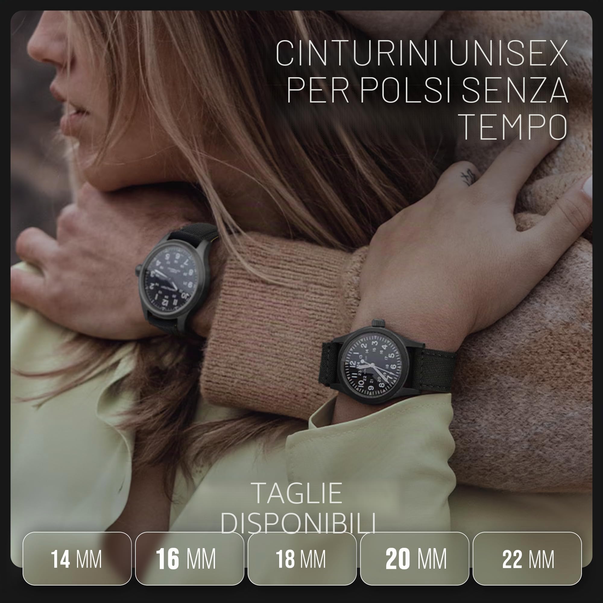 Cinturino per orologio in tessuto Cordura Alpine, cinturino di ricambio a sgancio rapido, rivestimento posteriore impermeabile, cinturino in pelle per donne e uomini, compatibile con cinturini