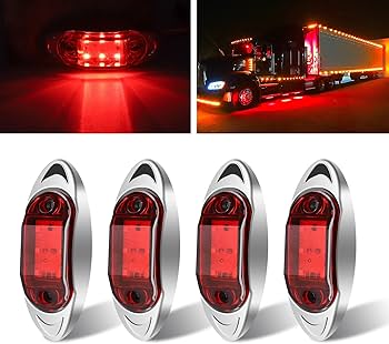 Amazon | X-STYLE サイドマーカー 12V 24V 赤 6連 LED トラック