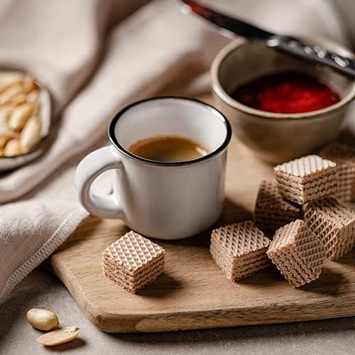 Miniatura 5 de Loacker Quadratini - Galletas de oblea de mantequilla de maní pequeñas, 30% menos de azúcar, obleas crujientes de primera calidad con relleno de