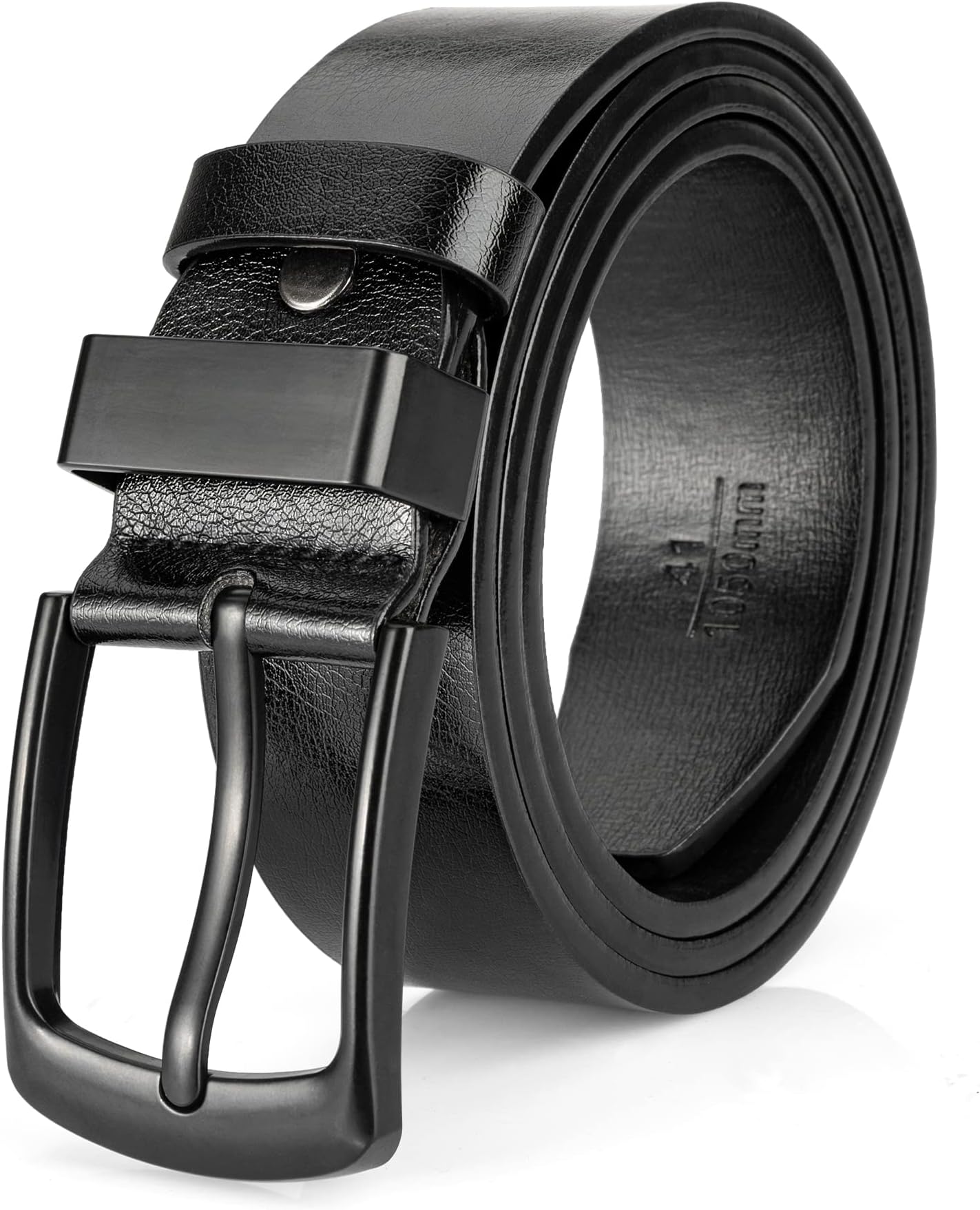 Leather Belt for Men, Mens Casual Belts for Jeans 1.4" Wide