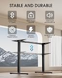 VOSATRON Structure de bureau réglable en hauteur avec bac à câbles, hauteur réglable électriquement avec moteur puissant, contrôleur de mémoire et fonction de protection contre les collisions (noir) - 6