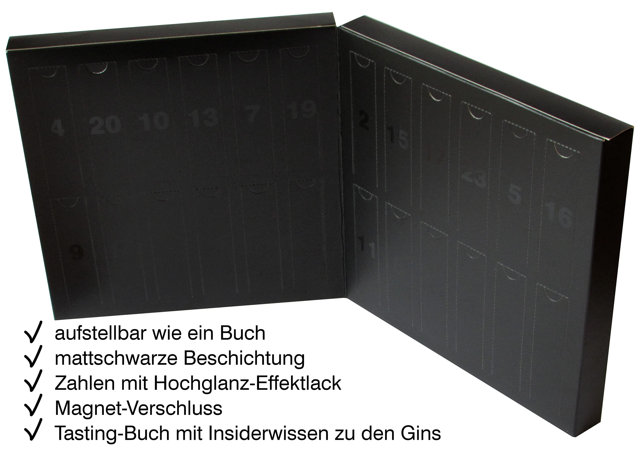 Gin Adventskalender in edler Geschenkbox exklusiv von scotchbar - 24 hochwertige Gin