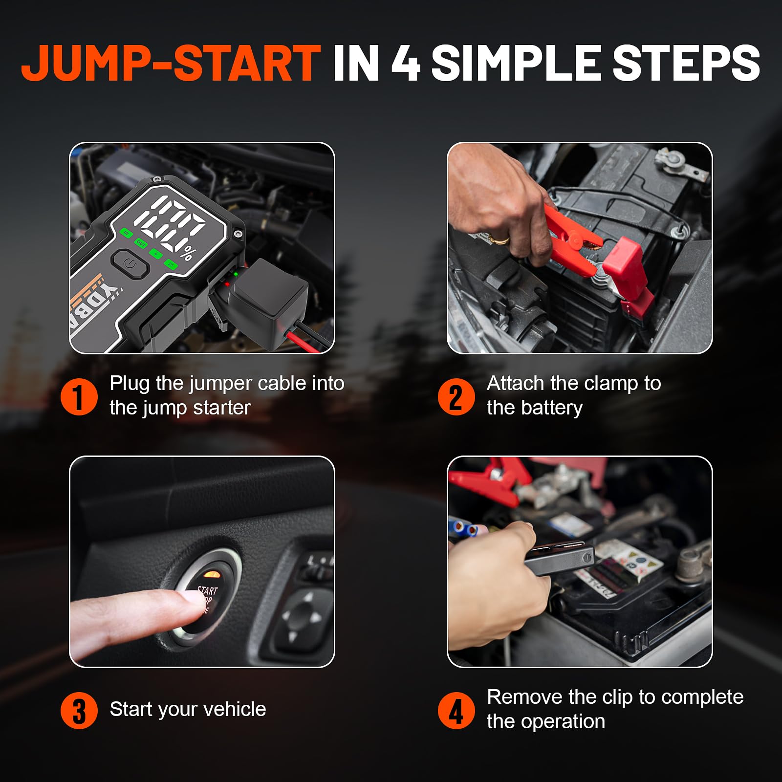 YDBAO 12V Starthilfe Powerbank Autobatterie Booster