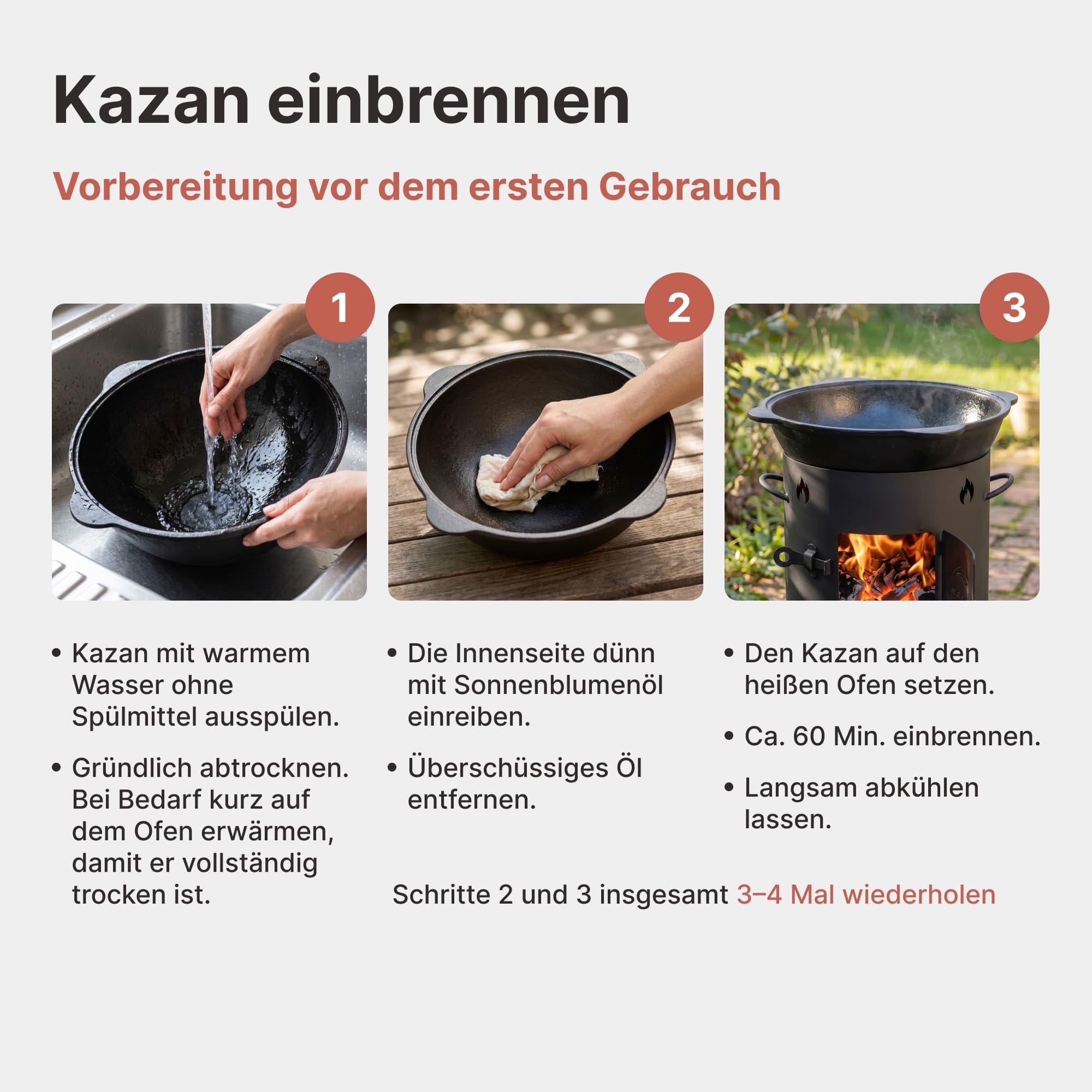 Kazan - Paleta de espuma de hierro fundido Kazan (10 L, redonda)