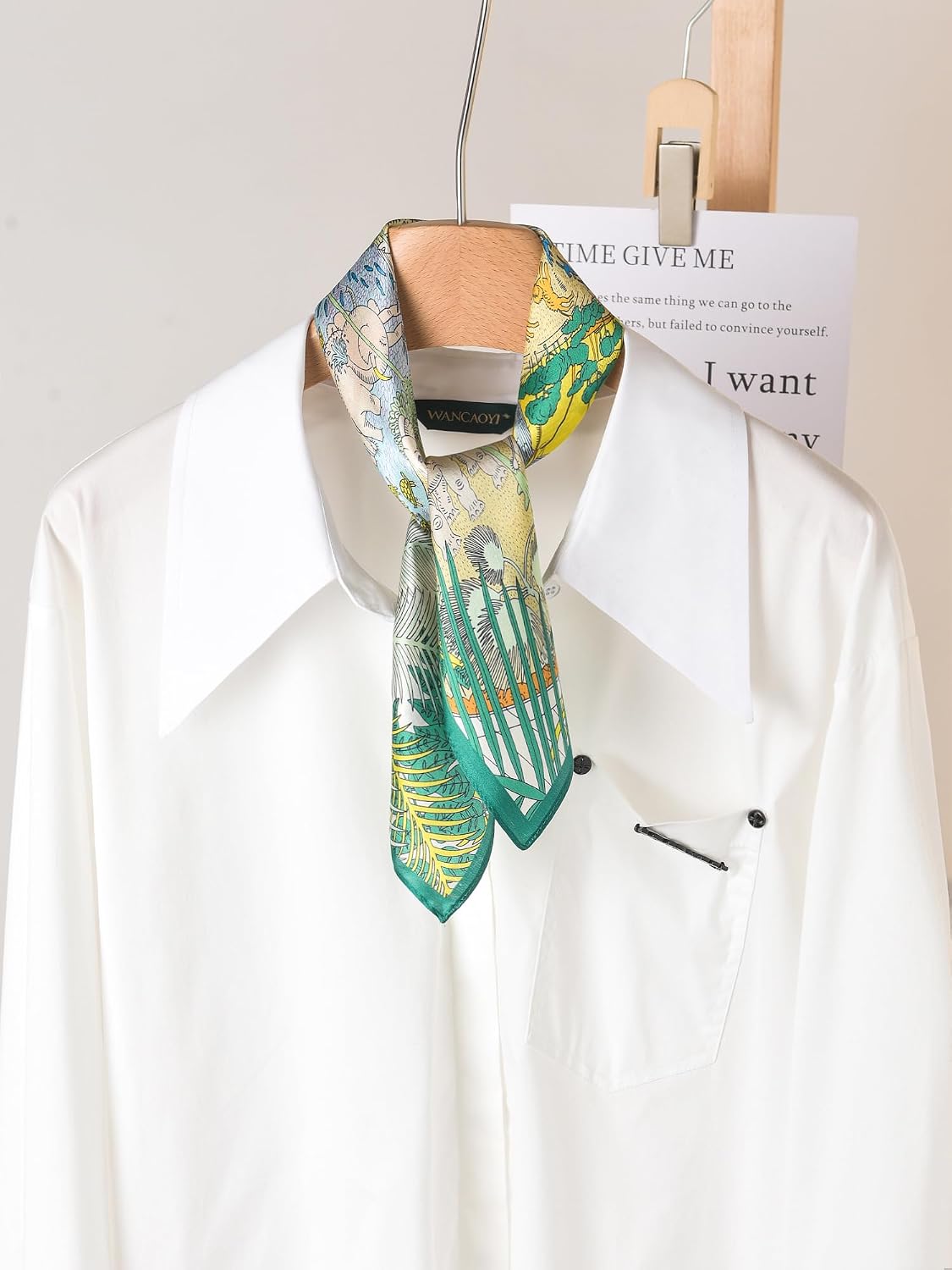 100% Mulberry Silk Scarf - 21" Square Lightweight Neckerchief, Gift Packed image 5