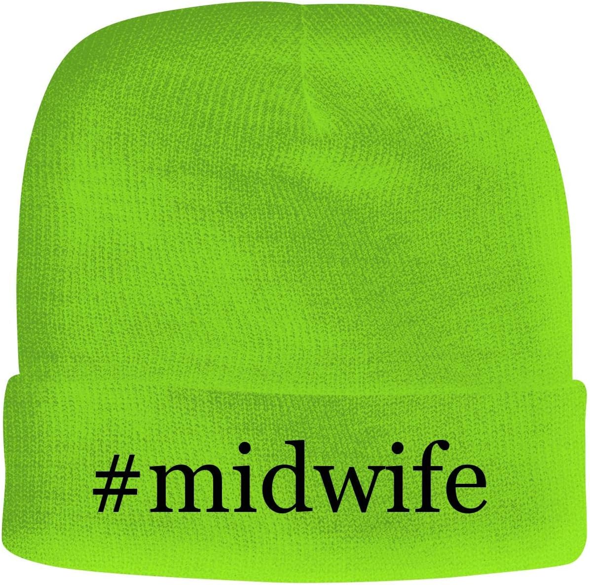BH Cool Designs #Midwife - Men's Hashtag Soft & Comfortable Beanie Hat Cap