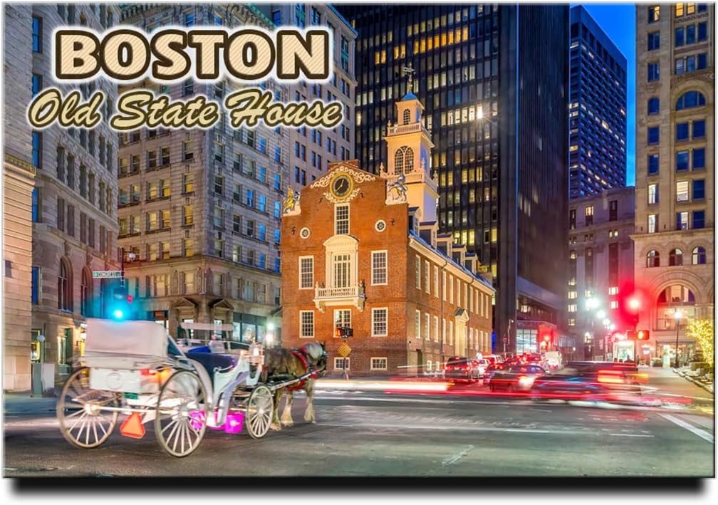 Boston Old State House Fridge Magnet Massachusetts Travel Souvenir Photo