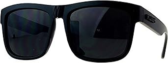نظارات شمسية KUSH Classic جميع الأسود مربع ظلال إطار للجنسين UV 400