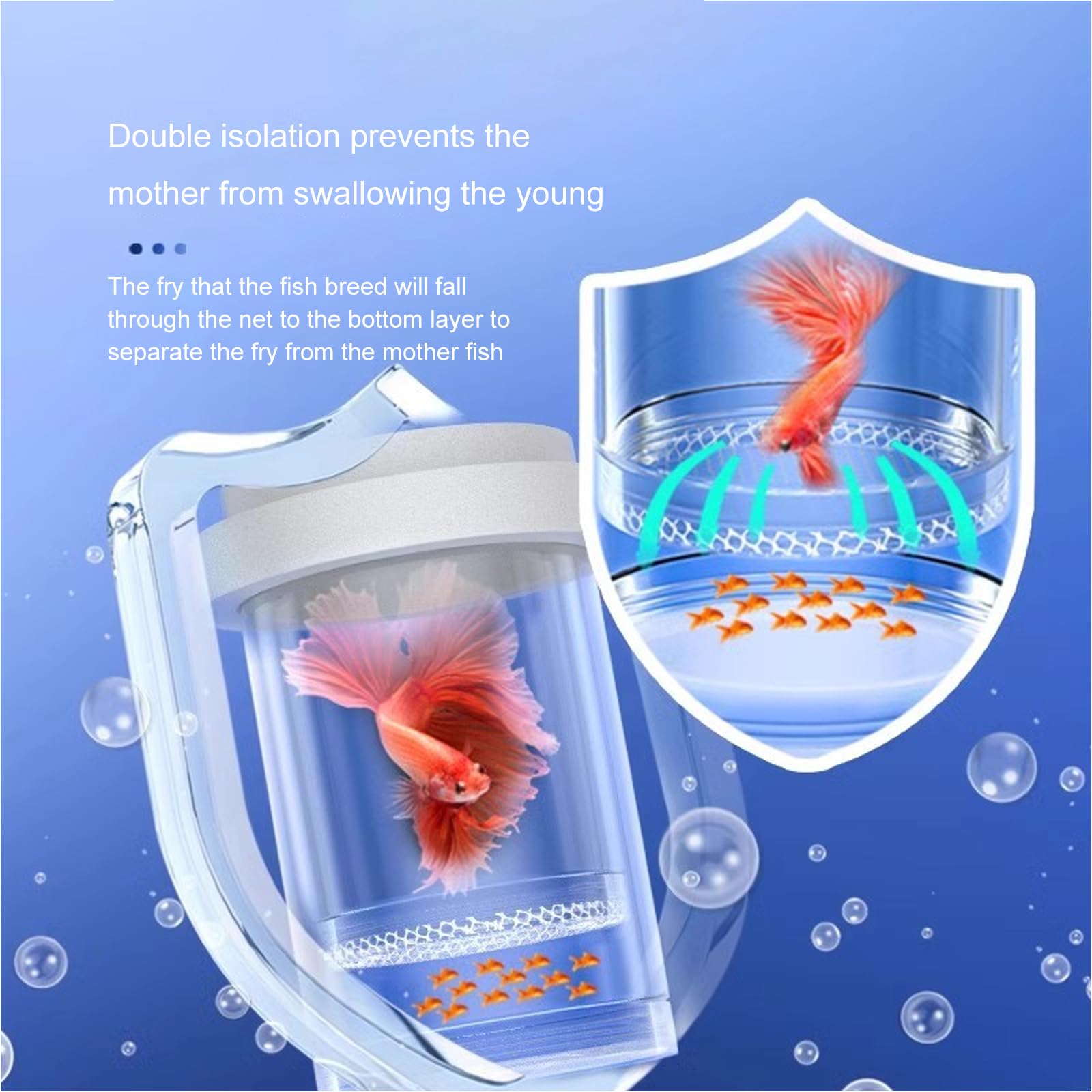 Lot De 3 Boîtes D'Élevage / Isolation Flottantes Pour Aquarium - Pour Crevettes, Alevins, Poissons-Clowns - 3