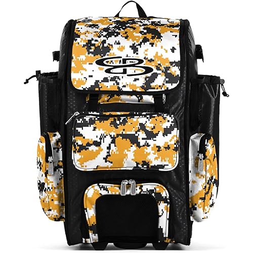 Boombah Superpack Hybrid Rolling Bat Bag Digital Camo - Multiple Colors - Wheeled & Backpack Version