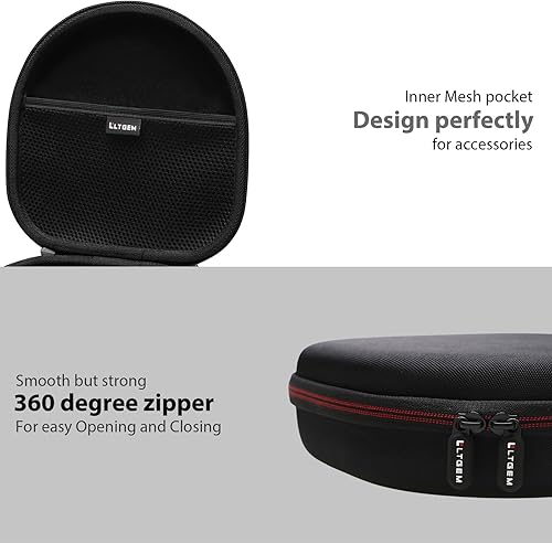 Miniatura 7 de LTGEM - Funda rígida para auriculares Anker Soundcore Space Q45  Q35 con cancelación de ruido adaptativos, bolsa protectora de almacenamiento (negro)