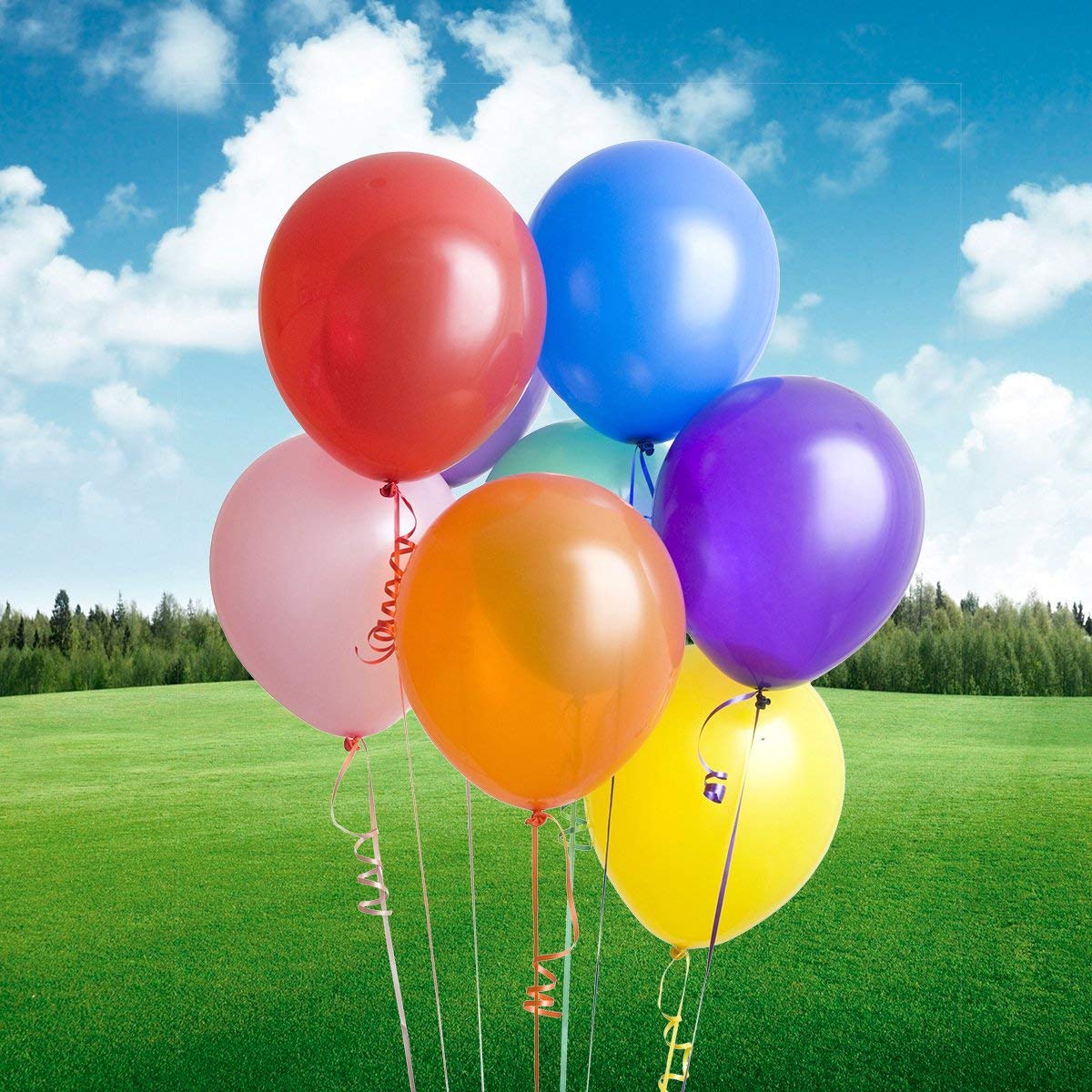 Balloonistics 10 Inch HD Metallic Shiny Balloons for Birthday Decoration, Decoration for Weddings, Engagement, Baby Shower, 1st Birthday, Anniversary, Birthday Party (Pack of 50) (Multi Color) - Image 5 thumbnail