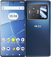 NUU B40 5G Unlocked Dual SIM Smartphone: Dual AMOLED 120Hz Displays, 64MP AI Camera, 8GB RAM + 256GB, Android 15, Midnight Grey