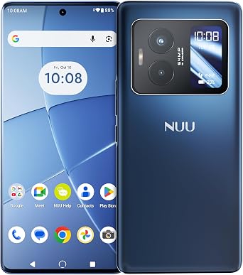NUU B40 5G، هاتف محمول، غير مقفل، شريحتي اتصال، شاشة AMOLED مزدوجة، 120 هرتز، كاميرا 64 ميجابكسل، 8 جيجابايت + 256 جيجابايت، أندرويد 15، الإصدار الأمريكي، الولايات المتحدة، رمادي منتصف الليل