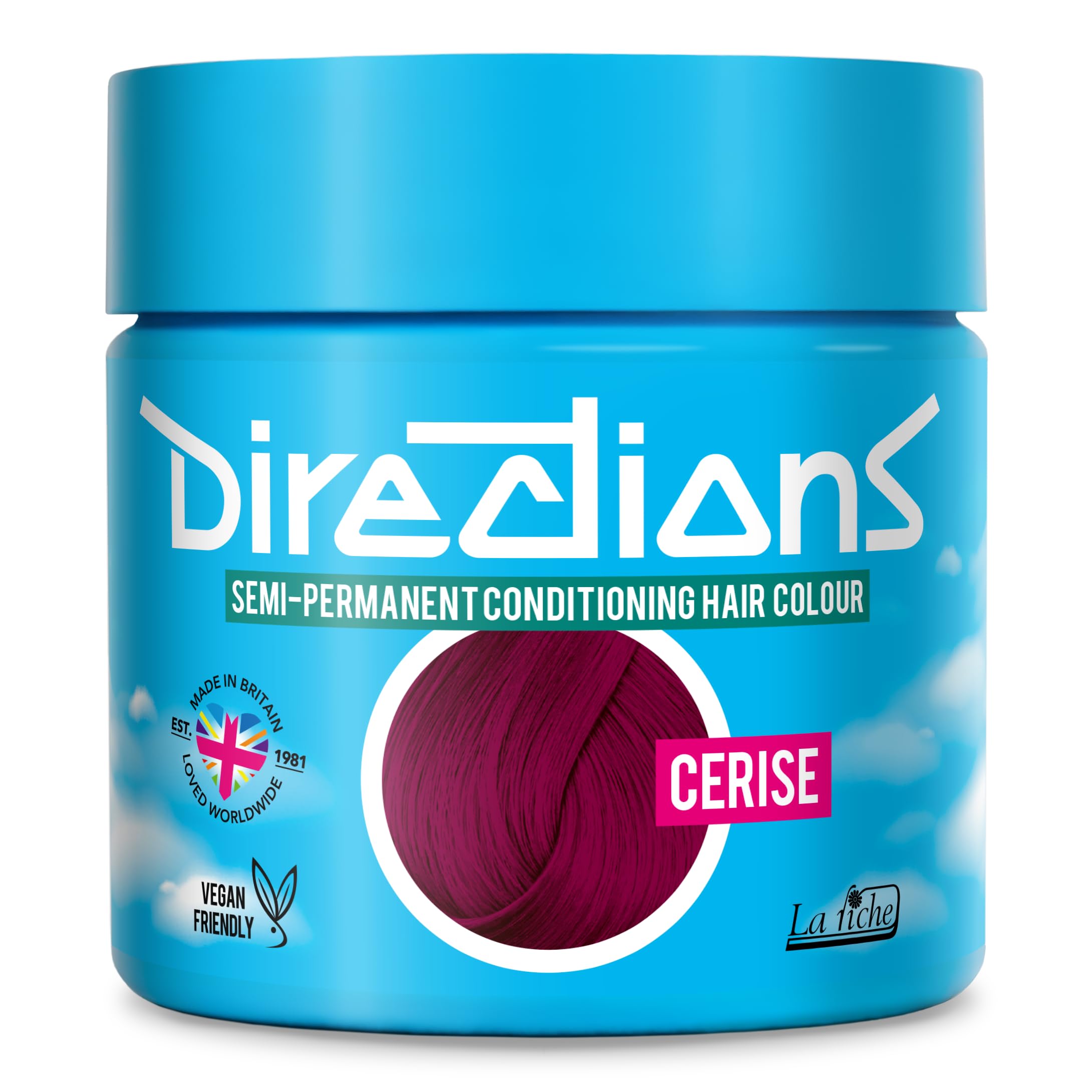 Directions 2er Set Haartönung CERISE - Semi-permanent, Tierversuchsfrei, Gel, Kirsch-Pink, für normales Haar