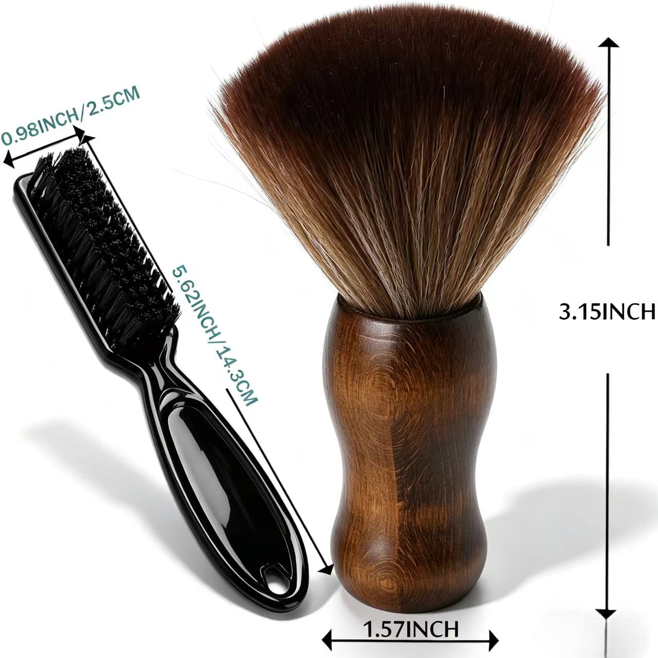 Barber Neck Duster Brush - Borogo 3PCS Professional Barber Large Hair Cutting Cleaning Hairbrush Styling Tool