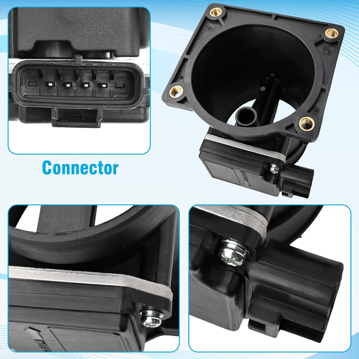 Mass Air Flow Sensor MAF Compatible With Crown Victoria Grand Marquis Town Car 1996-2002 F6ZF12B579AB