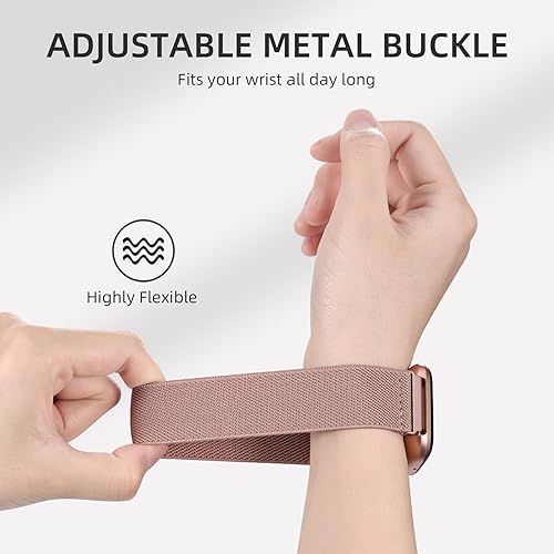 Miniatura 3 de DaQin Correa elástica deportiva de nailon compatible con Fitbit Versa 2Versa LiteVersa SEVersa Bandas para mujeres y hombres, correa elástica