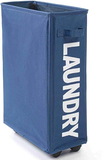 LBWARMB Laundry basket 23" Pro+Wheeled Laundry Hamper Black&White Breathable Cover Heavy Duty Laundry Sorter Dirty Clothes Organizer Waterproof Foldable Laundry Basket Extra Large Laundry Bag
