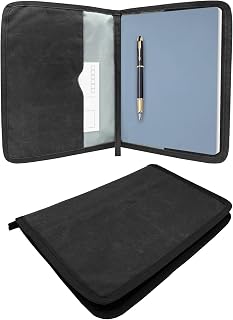 Journal Cover for Field Notes Notebooks cover 10 X 8.25 Inch B5 Notebooks Cover, Water Resistant Steno Notebook Cover for Journal Accessories, Classy Waxed Canvas Sketchbook Cover Case Black (Black)
