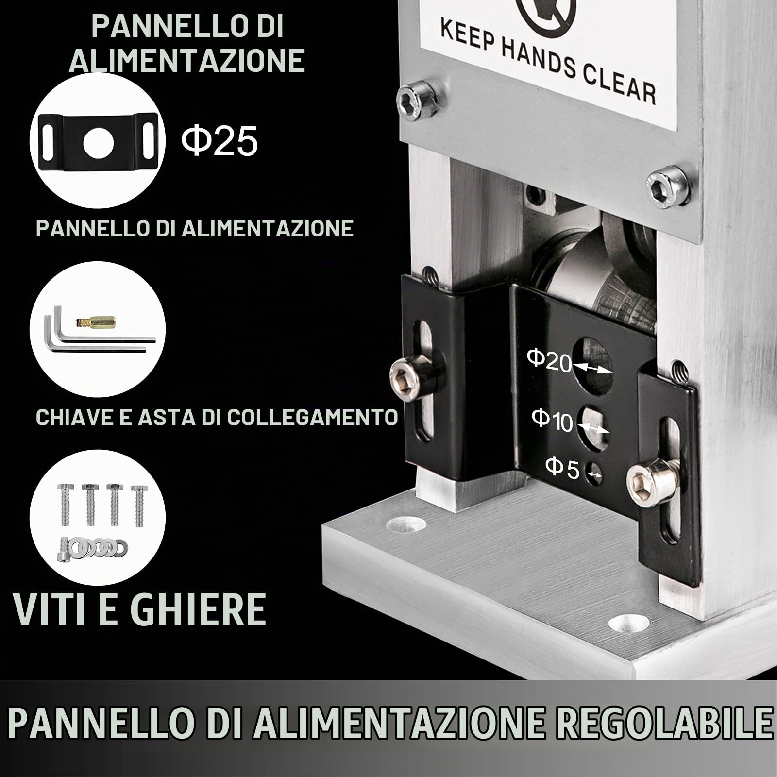 Happybuy Macchina Spelafili Manuale, 5,85 kg SD-25 Spelafili con Impugnatura Manuale in Lega di Alluminio per La Lavorazione di Cablaggi, Lavorazione di Cavi Aerospaziali, Elaborazione di Linee Dati
