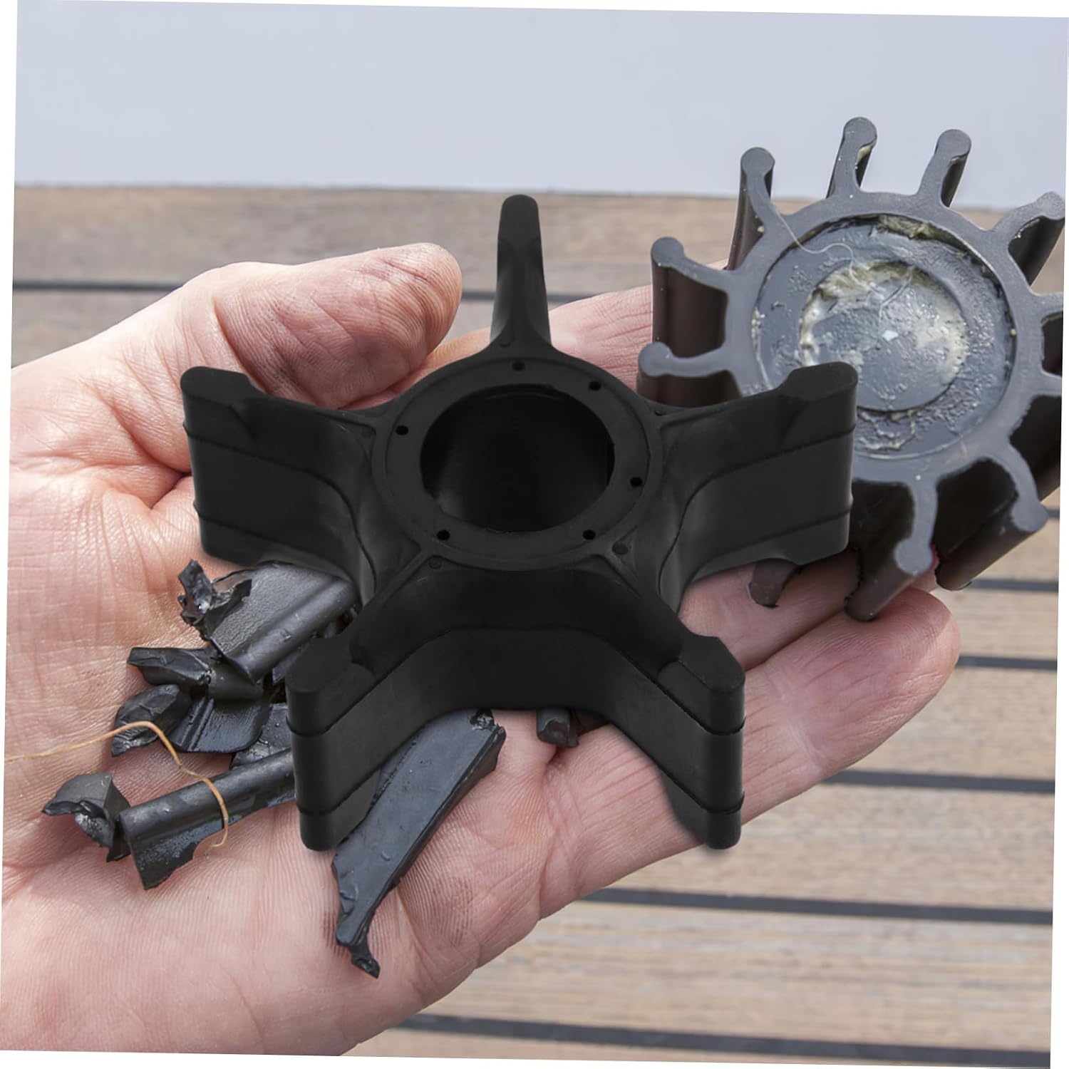 IMIKEYA High-Efficiency Rubber Impeller for Outboard Engines Marine Pump Replacement Part Compatible Sturdy Water Transfer Accessory for Boats and Yachts