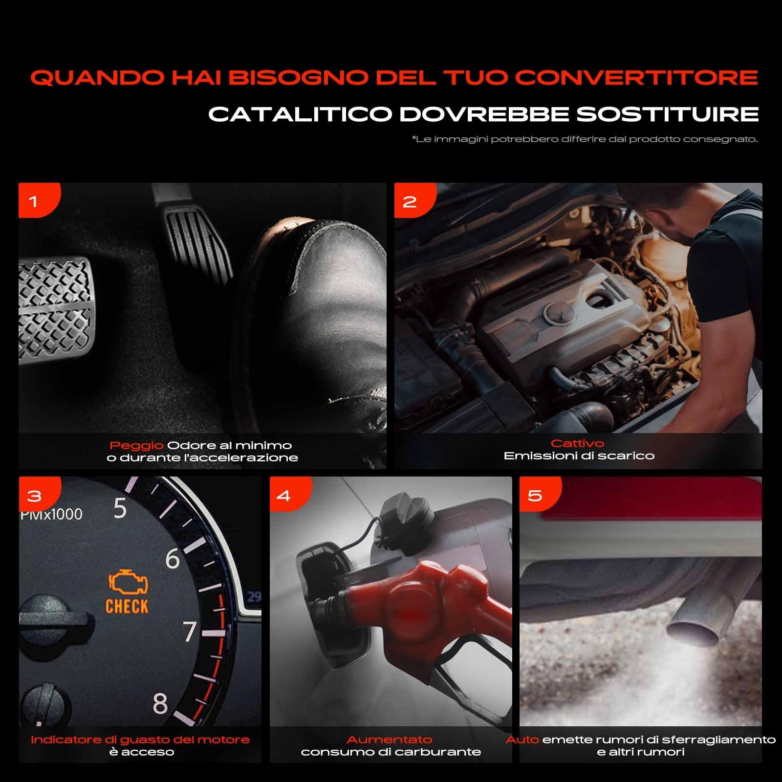 Frankberg Convertitore catalitico filtro antiparticolato diesel benzina | Compatibile con: Crossland X P17 P2QO, Aygo B4, C1 II PA PS, C3 II SC, C3 Aircross II 2C 2R, 308 II L3 LB LH LP LW