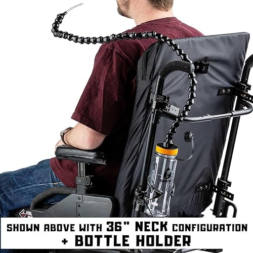 Miniatura 3 de Tower - Sistema de bebida manos libres, botella Tritan transparente, con soporte para botella montado en tubo redondo (longitud 15 pulgadas  15.0 in)