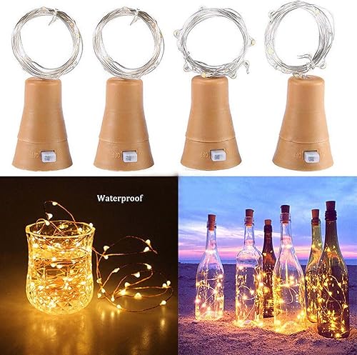 Miniatura 6 de Luces para botellas de vino con luces de corcho, 20 luces LED con luces solares de corcho para exteriores, impermeables, para botellas, luces