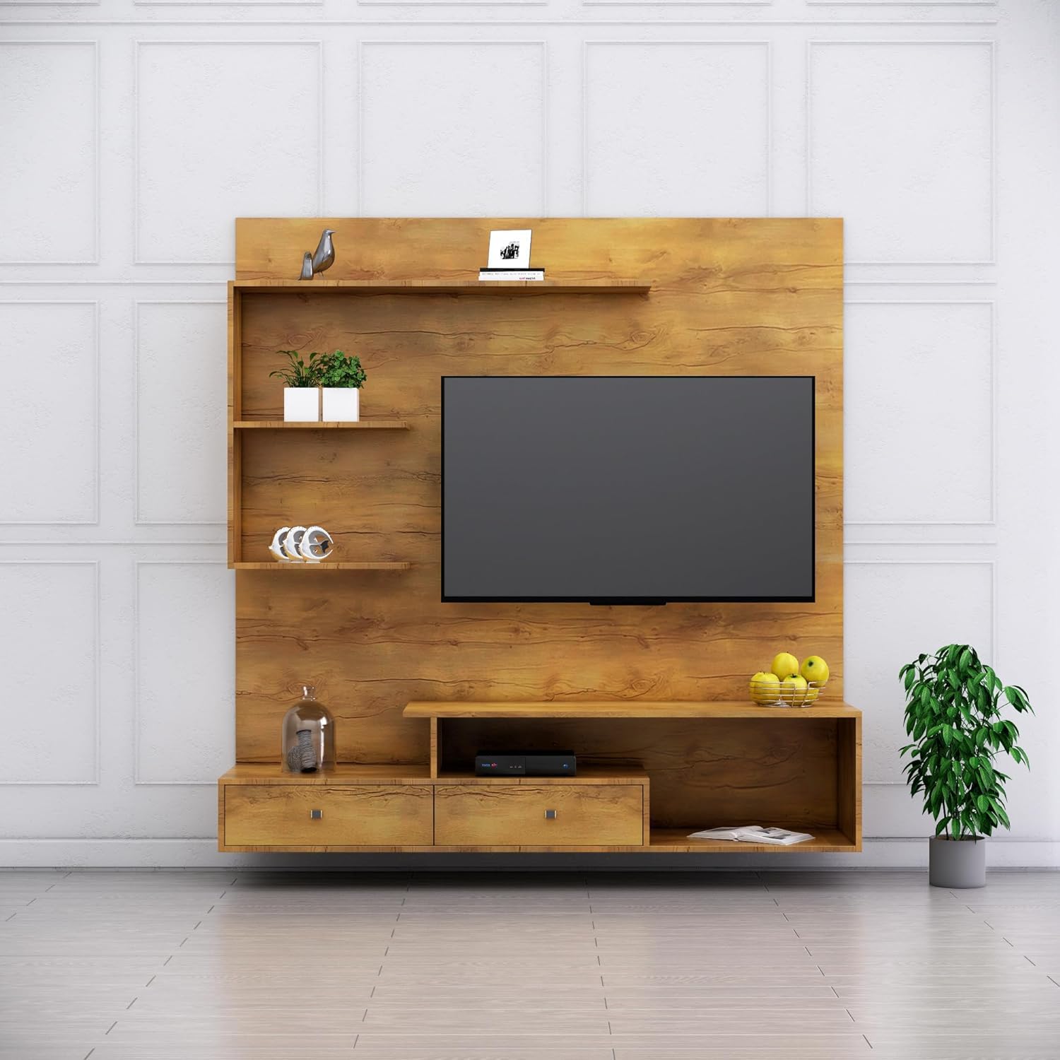 Bniture Tv Unit For Living Room, Bedroom Unit Cabinet Base Mount With Storage Ideal For Tv Upto 65" (Giant Wood, Brown) (B0D1KQ4HHQ) Amazon Price History, Amazon Price Tracker