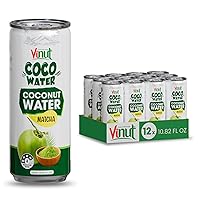 Vista 3 de Vinut Bebida de agua de coco original (16.57 onzas líquidas, paquete de 6), hidrata de forma natural, fresca, alta en calcio, rica en nutrientes