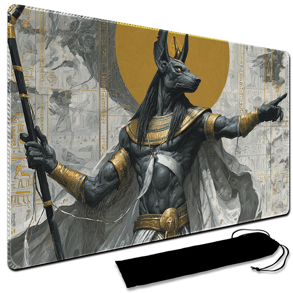 MTG Playmat,With Waterproof Storage black Bag Szie 60 x 35CM , With Zone MTG playmat Stitched Edges Game Play Mat Trading Card Game Playmats TCG Game Mat (No Zone,7)