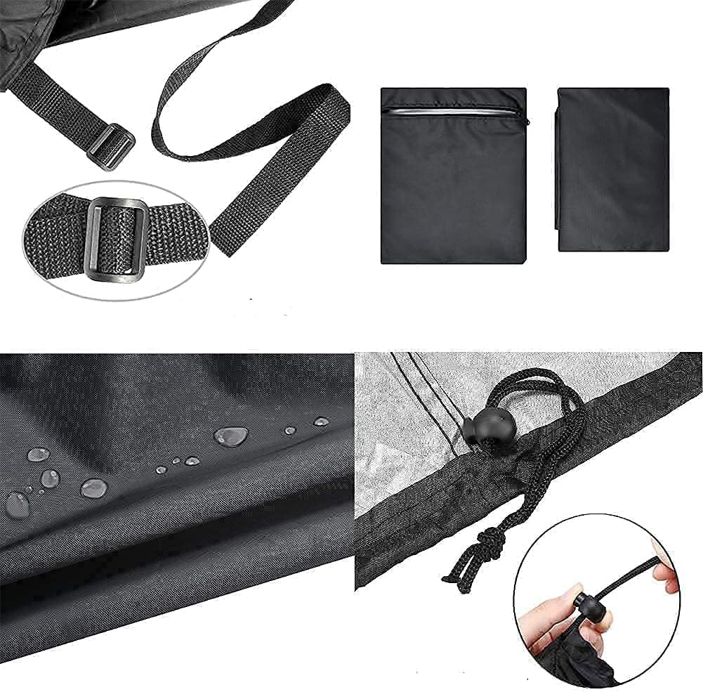 NW NW Table Tennis Cover Outdoor Waterproof Ping Pong Table Cover,Folding Table Tennis Cover,All Weather Protection,Black