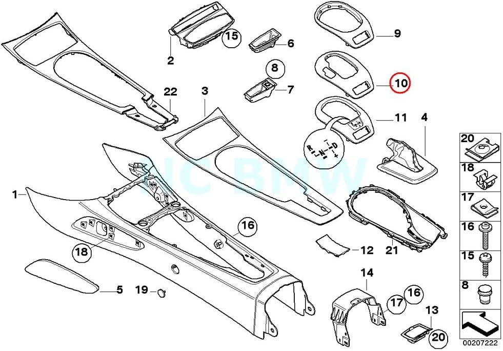 BMW Genuine Gear Selecting Lever Cover