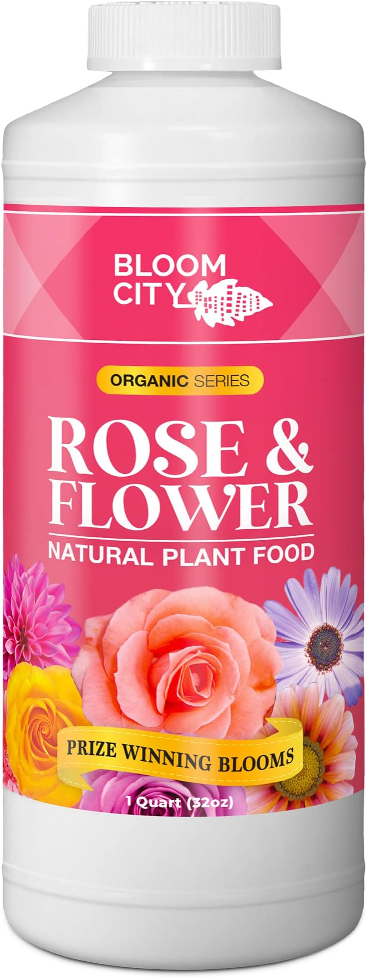 Rose & Flower Plant Food – Liquid Fertilizer for More Blooms, Vibrant Color & Healthy Growth, 32 oz