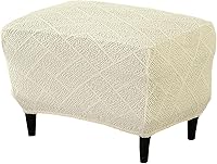 Vista 20 de Eco-Ancheng Funda elástica para silla, funda otomana rectangular de almacenamiento, funda otomana para reposapiés, fundas otomanas para taburete