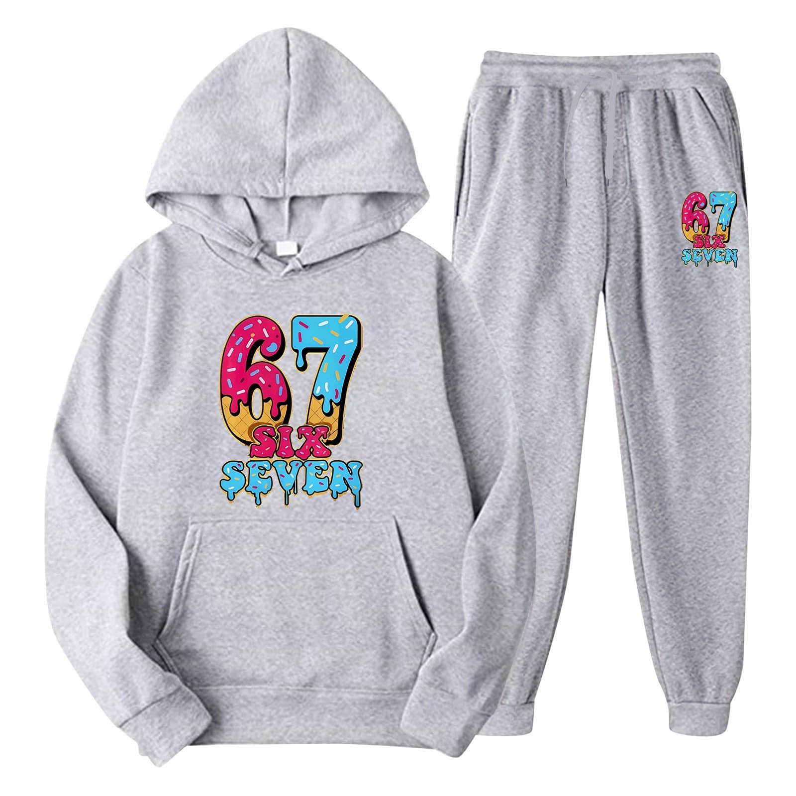 Jogginganzug Kinder Trainingsanzüge für Jungen 2 teiliges Set Kapuzenpullover und Jogginghose Set Motiv Jogginganzüge Mode Lässige Trainingsanzug Sportanzug Sportbekleidung Freizeitanzug 2-14 Jahre