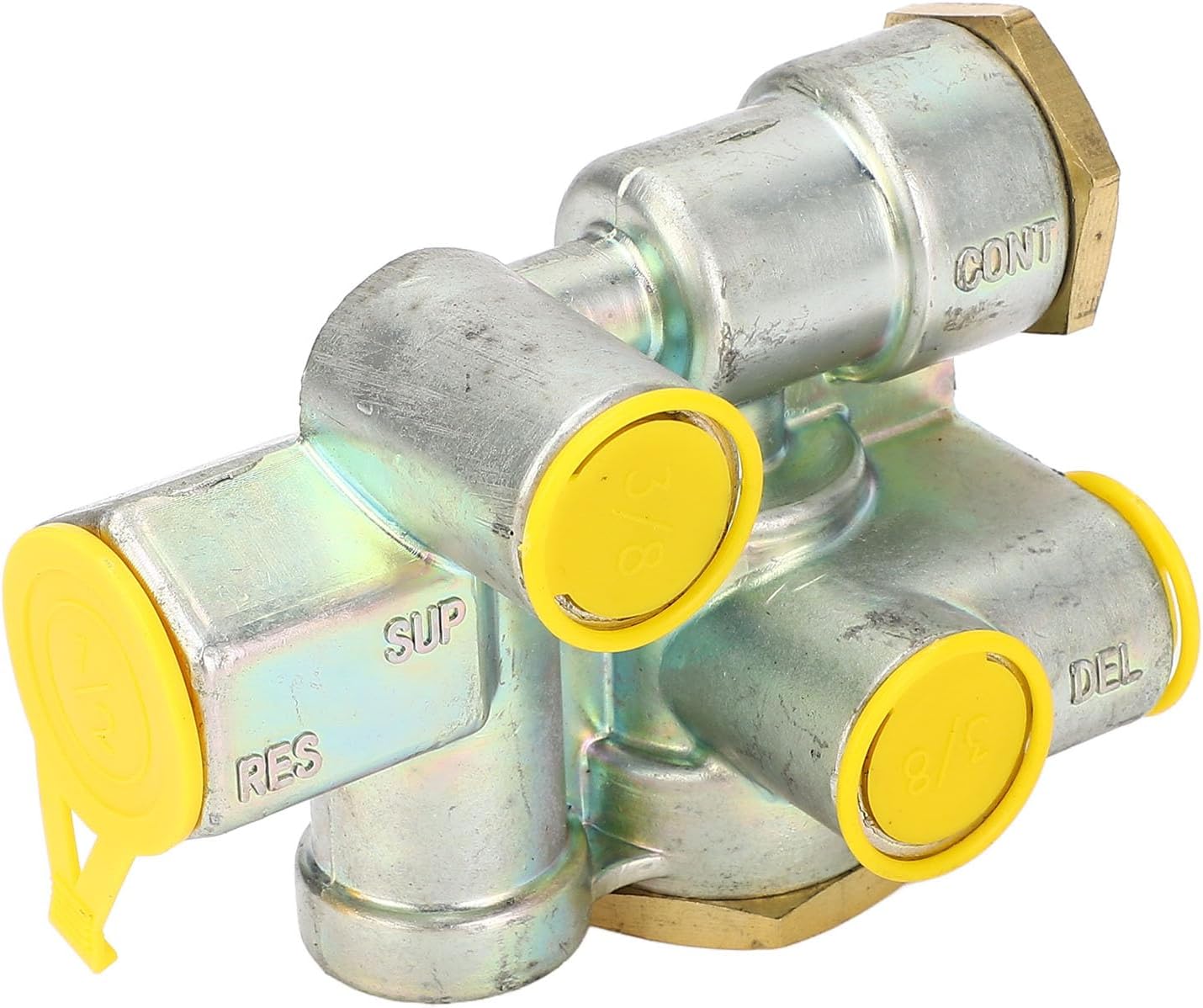 Metal Spring Brake Priority Valve 110500 Efficient Braking Control for 3/8 Trailer in Ports Priority Valve